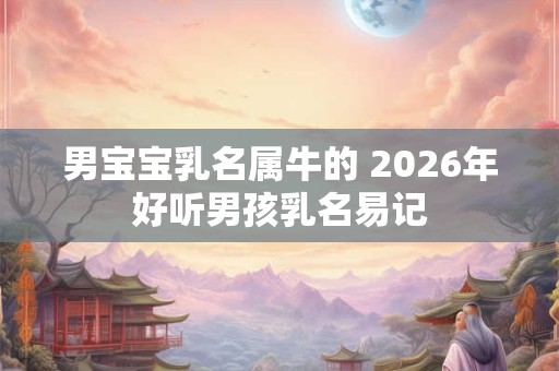 男宝宝乳名属牛的 2026年好听男孩乳名易记