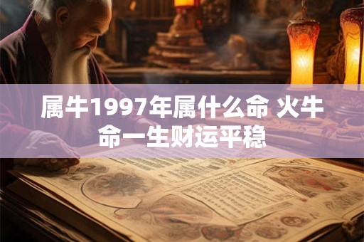 属牛1997年属什么命 火牛命一生财运平稳