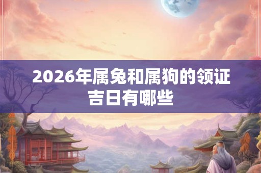 2026年属兔和属狗的领证吉日有哪些 2026年属兔和属狗的领证吉日有哪些