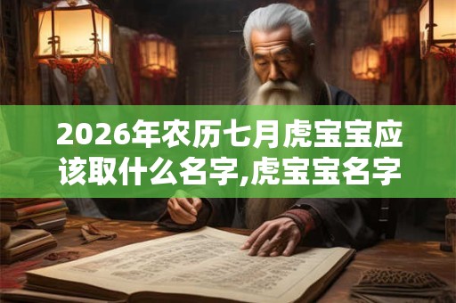 2026年农历七月虎宝宝应该取什么名字,虎宝宝名字宝典