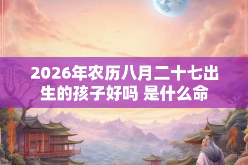 2026年农历八月二十七出生的孩子好吗 是什么命 2026年农历八月二十七出生的孩子好吗 是什么命