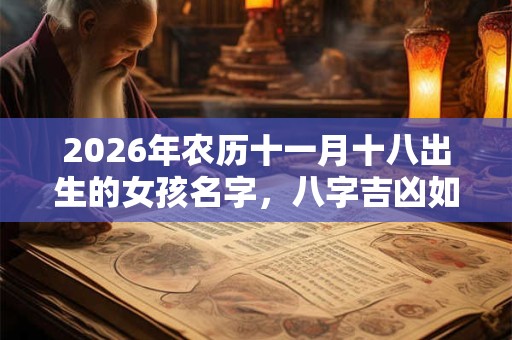 2026年农历十一月十八出生的女孩名字,八字吉凶如何? 2026年农历十一月十八出生的女孩名字,八字吉凶如何?