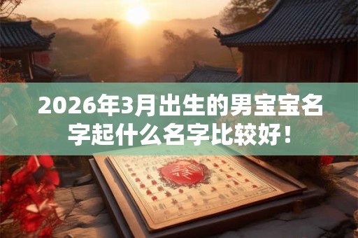 2026年3月出生的男宝宝名字起什么名字比较好！