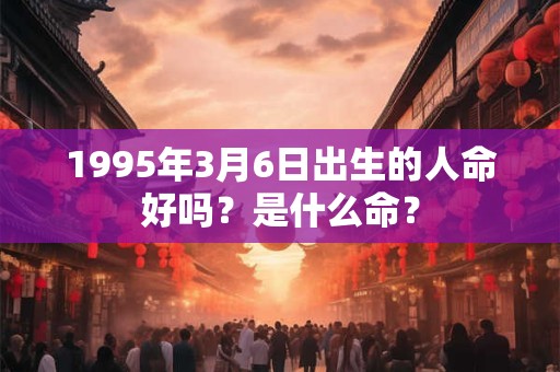 1995年3月6日出生的人命好吗？是什么命？