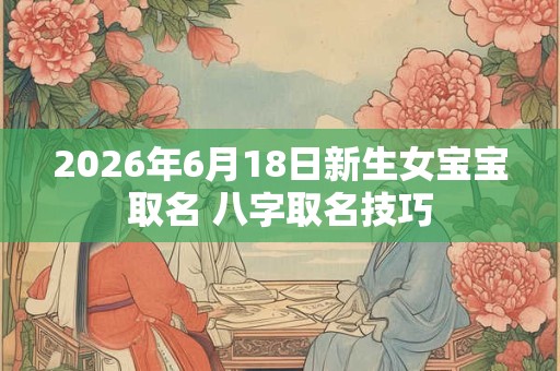 2026年6月18日新生女宝宝取名 八字取名技巧 2026年6月18日新生女宝宝取名 八字取名技巧