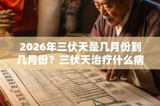 2026年三伏天是几月份到几月份?三伏天治疗什么病最好? 2026年三伏天是几月份到几月份?三伏天治疗什么病最好?