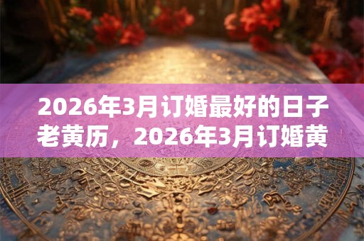 2026年3月订婚最好的日子老黄历，2026年3月订婚黄道吉日