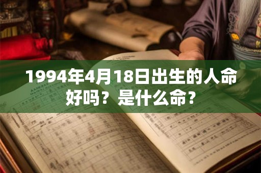 1994年4月18日出生的人命好吗?是什么命? 1994年4月18日出生的人命好吗?是什么命?
