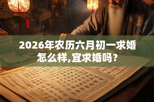 2026年农历六月初一求婚怎么样,宜求婚吗? 2026年农历六月初一求婚怎么样,宜求婚吗?