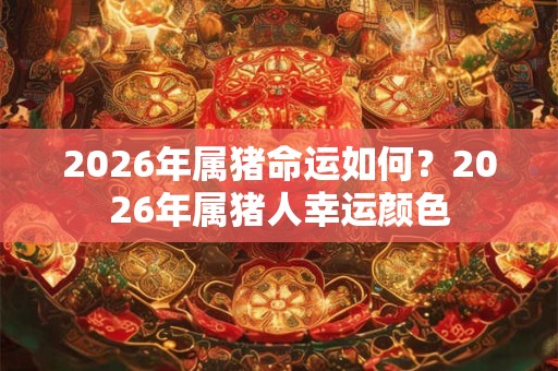 2026年属猪命运如何？2026年属猪人幸运颜色