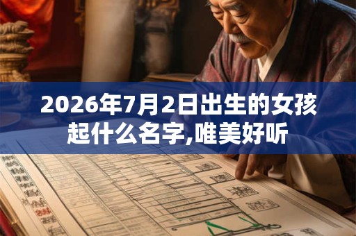 2026年7月2日出生的女孩起什么名字,唯美好听
