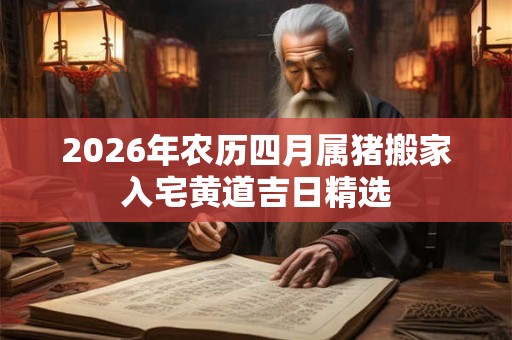 2026年农历四月属猪搬家入宅黄道吉日精选 2026年农历四月属猪搬家入宅黄道吉日精选