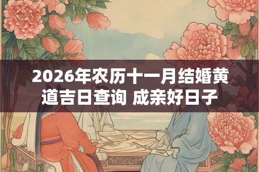 2026年农历十一月结婚黄道吉日查询 成亲好日子