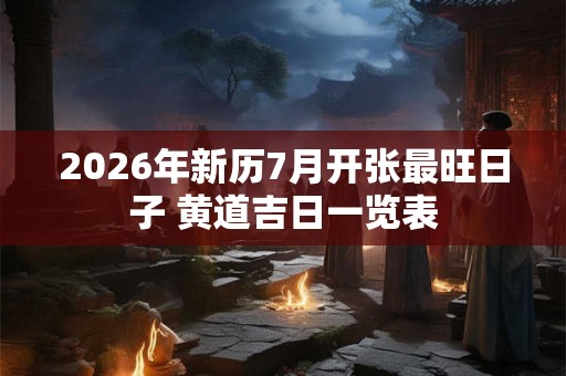 2026年新历7月开张最旺日子 黄道吉日一览表 2026年新历7月开张最旺日子 黄道吉日一览表