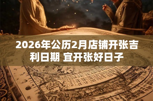 2026年公历2月店铺开张吉利日期 宜开张好日子