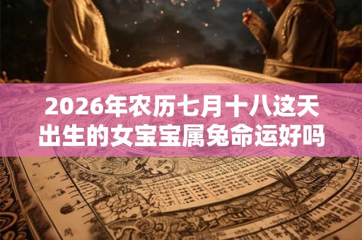 2026年农历七月十八这天出生的女宝宝属兔命运好吗