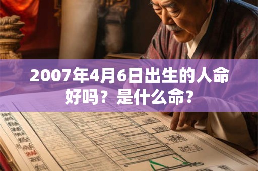 2007年4月6日出生的人命好吗？是什么命？
