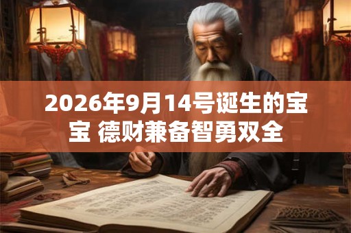 2026年9月14号诞生的宝宝 德财兼备智勇双全