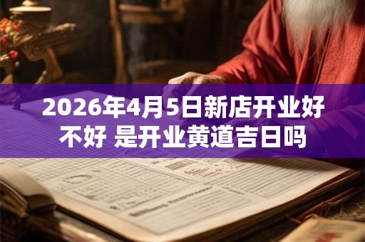 2026年4月5日新店开业好不好 是开业黄道吉日吗