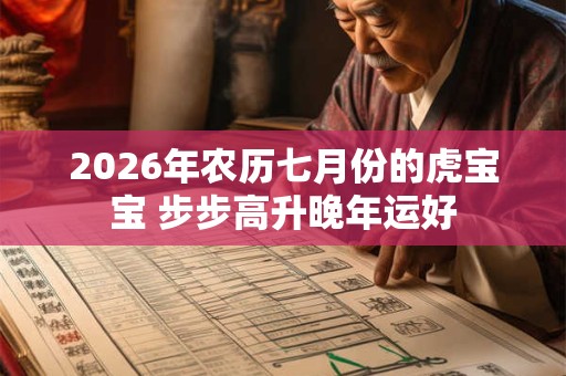 2026年农历七月份的虎宝宝 步步高升晚年运好 2026年农历七月份的虎宝宝 步步高升晚年运好