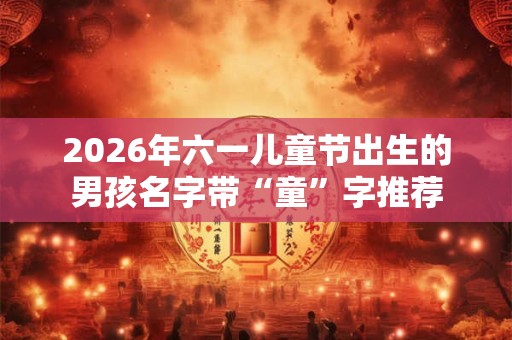 2026年六一儿童节出生的男孩名字带“童”字推荐