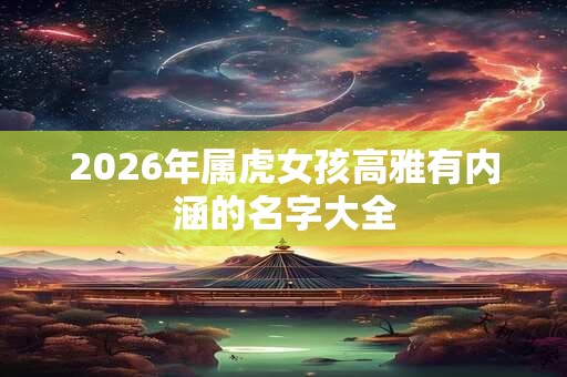 2026年属虎女孩高雅有内涵的名字大全