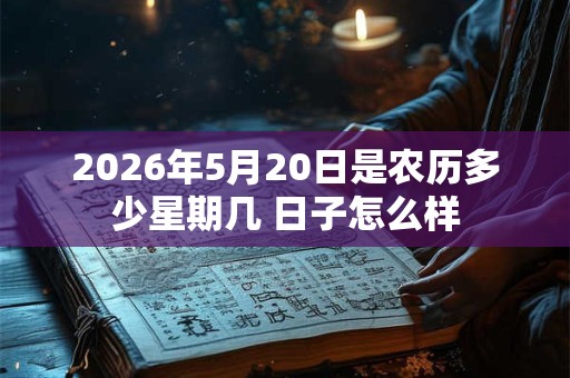 2026年5月20日是农历多少星期几 日子怎么样