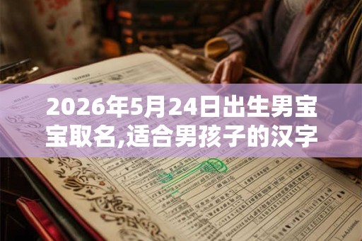 2026年5月24日出生男宝宝取名,适合男孩子的汉字
