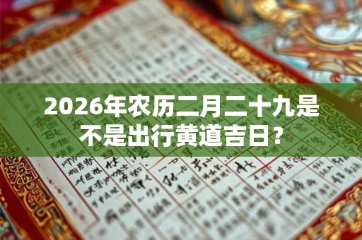 2026年农历二月二十九是不是出行黄道吉日？