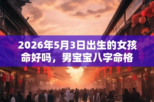 2026年5月3日出生的女孩命好吗，男宝宝八字命格