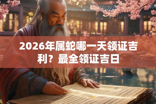2026年属蛇哪一天领证吉利?最全领证吉日 2026年属蛇哪一天领证吉利?最全领证吉日