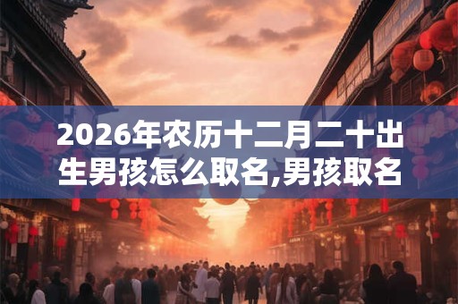 2026年农历十二月二十出生男孩怎么取名,男孩取名宝典