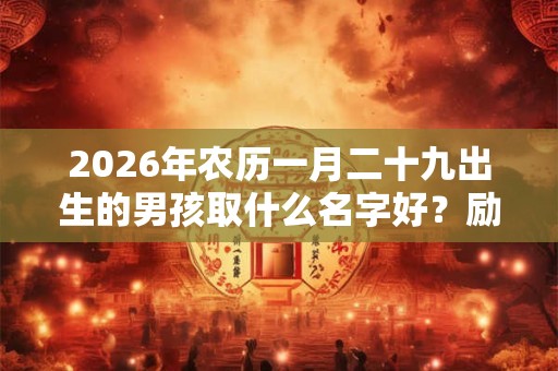 2026年农历一月二十九出生的男孩取什么名字好？励志向上的名字推荐