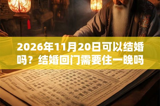 2026年11月20日可以结婚吗?结婚回门需要住一晚吗? 2026年11月20日可以结婚吗?结婚回门需要住一晚吗?