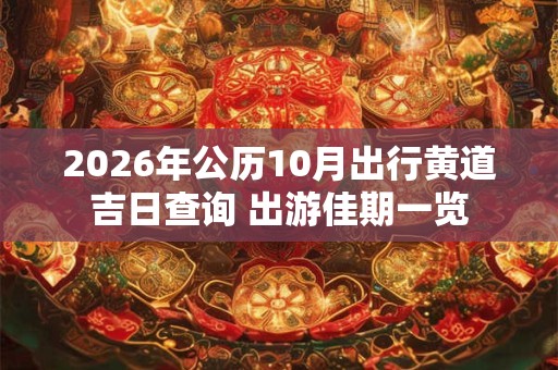 2026年公历10月出行黄道吉日查询 出游佳期一览 2026年公历10月出行黄道吉日查询 出游佳期一览
