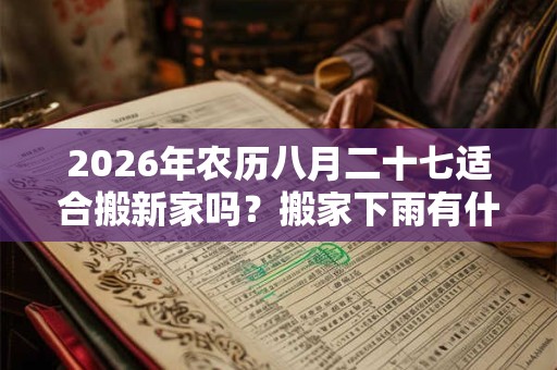 2026年农历八月二十七适合搬新家吗?搬家下雨有什么寓意? 2026年农历八月二十七适合搬新家吗?搬家下雨有什么寓意?