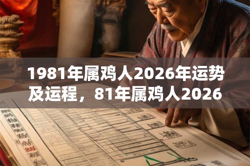 1981年属鸡人2026年运势及运程,81年属鸡人2026年财运方位 1981年属鸡人2026年运势及运程,81年属鸡人2026年财运方位