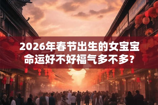 2026年春节出生的女宝宝命运好不好福气多不多? 2026年春节出生的女宝宝命运好不好福气多不多?