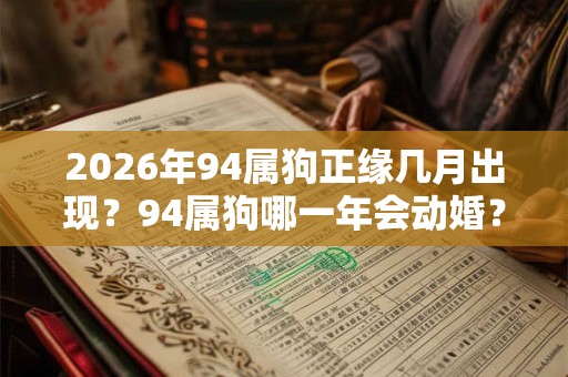2026年94属狗正缘几月出现?94属狗哪一年会动婚? 2026年94属狗正缘几月出现?94属狗哪一年会动婚?
