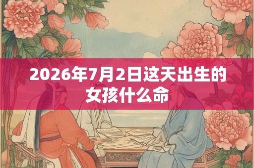 2026年7月2日这天出生的女孩什么命