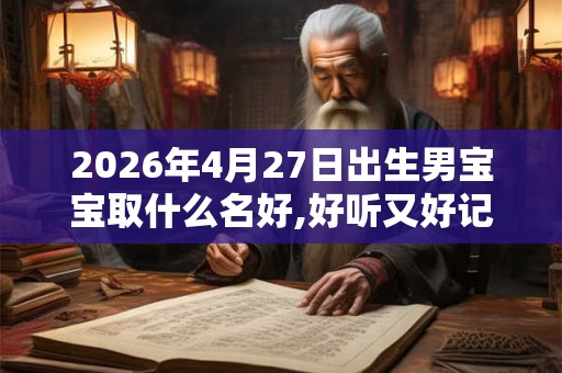 2026年4月27日出生男宝宝取什么名好,好听又好记
