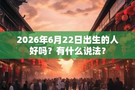 2026年6月22日出生的人好吗?有什么说法? 2026年6月22日出生的人好吗?有什么说法?