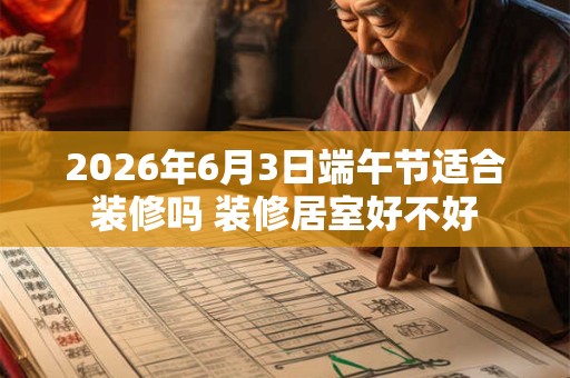 2026年6月3日端午节适合装修吗 装修居室好不好