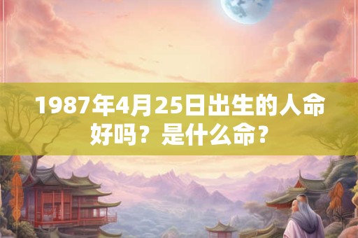 1987年4月25日出生的人命好吗？是什么命？