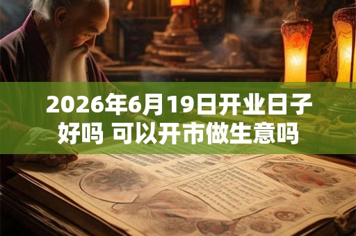 2026年6月19日开业日子好吗 可以开市做生意吗
