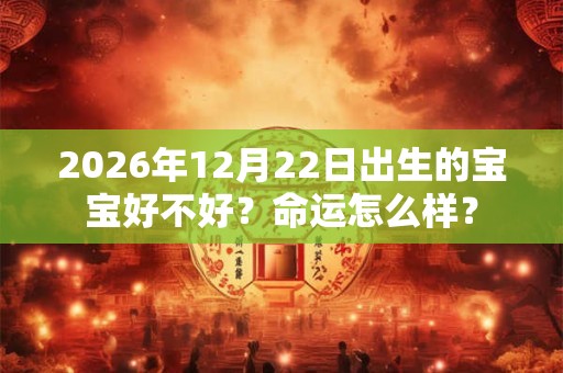 2026年12月22日出生的宝宝好不好？命运怎么样？