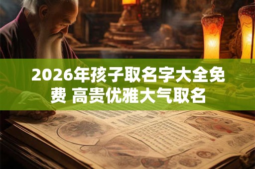 2026年孩子取名字大全免费 高贵优雅大气取名 2026年孩子取名字大全免费 高贵优雅大气取名