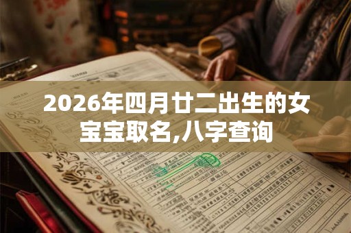 2026年四月廿二出生的女宝宝取名,八字查询