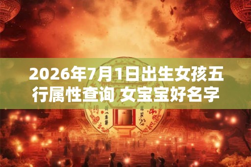 2026年7月1日出生女孩五行属性查询 女宝宝好名字合集 2026年7月1日出生女孩五行属性查询 女宝宝好名字合集