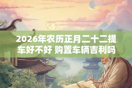 2026年农历正月二十二提车好不好 购置车辆吉利吗